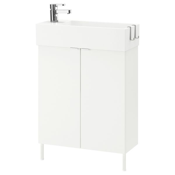 Шкаф под раковину с 2 дверцами ЛИЛЛОНГЕН, белый (62x27x88 см) - фото 1