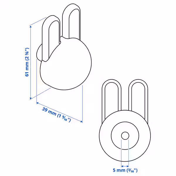 IKEA, дополнительный ракурс - схема-чертеж с размерами