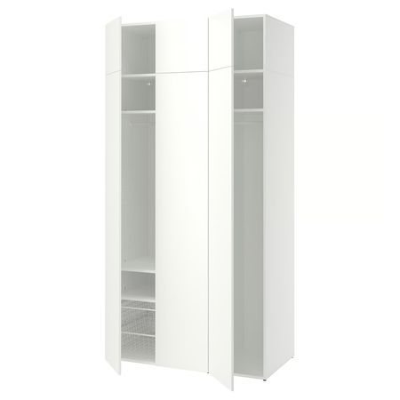 LASTARE Гардероб, комбинация - белый 120x62x236 см