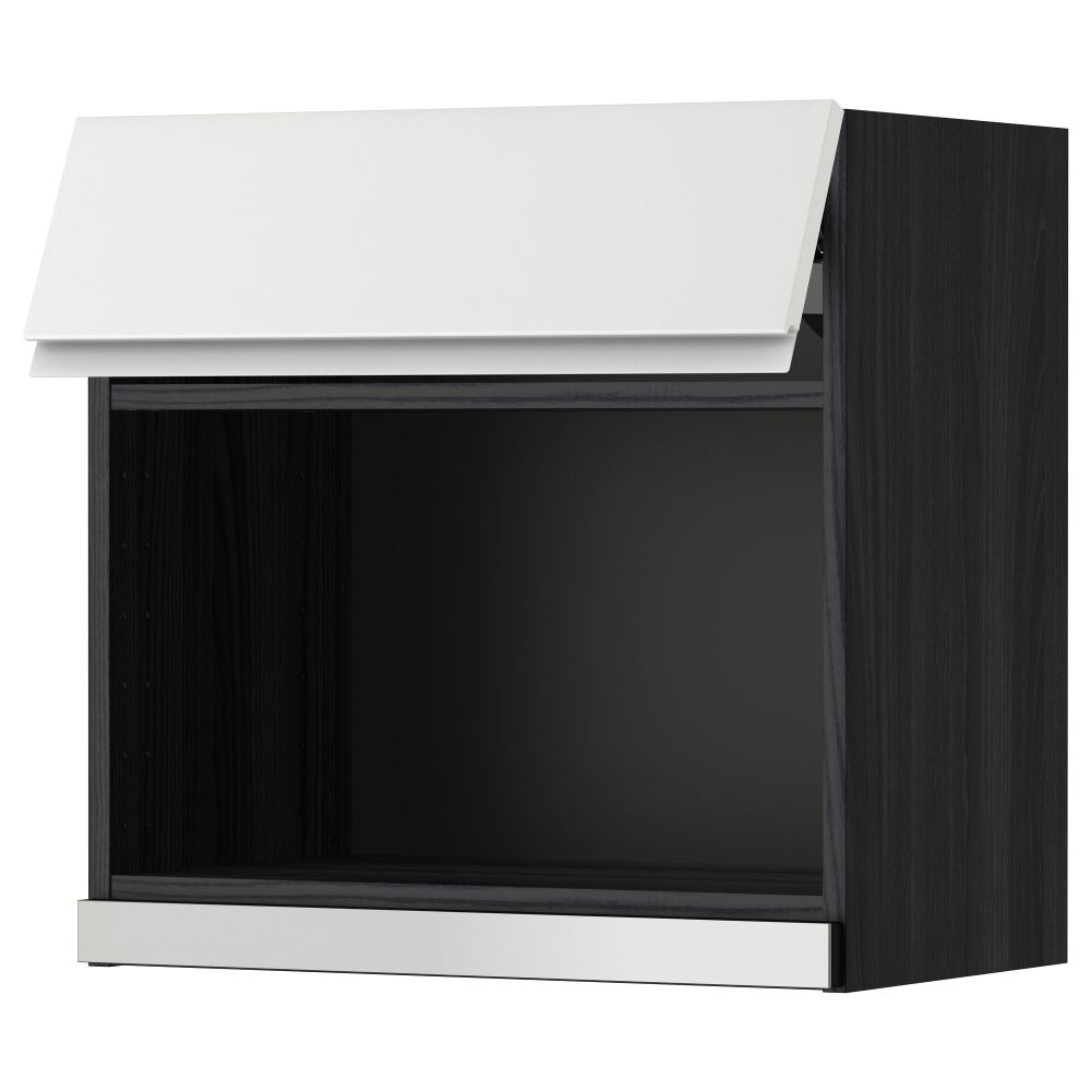 Навесной шкаф для СВЧ-печи МЕТОД, черный, Нодста белый - схема-чертеж с размерами