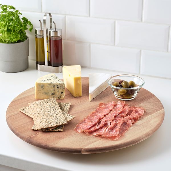 Поднос вращающийся, акация 47 см IKEA VATTENDANS ВАТТЕНДАНС 104.980.80 - схема-чертеж с размерами