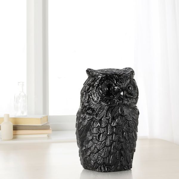 Украшение, сова черный 22 см IKEA ERINRA ЭРИНРА 205.019.49 - схема-чертеж с размерами