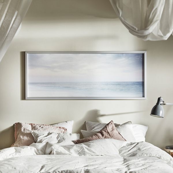 Картина с рамой, Океанский штиль, цвет алюминия, 140x56 см IKEA BJÖRKSTA БЬЁРКСТА 894.168.35 - фото 3