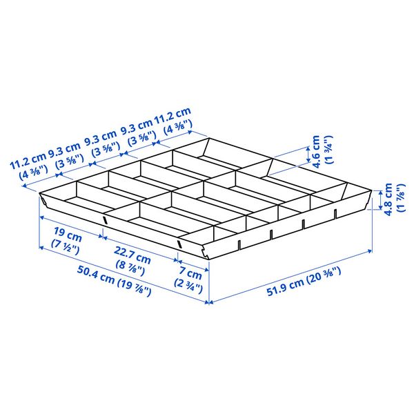 IKEA, дополнительный ракурс - схема-чертеж с размерами