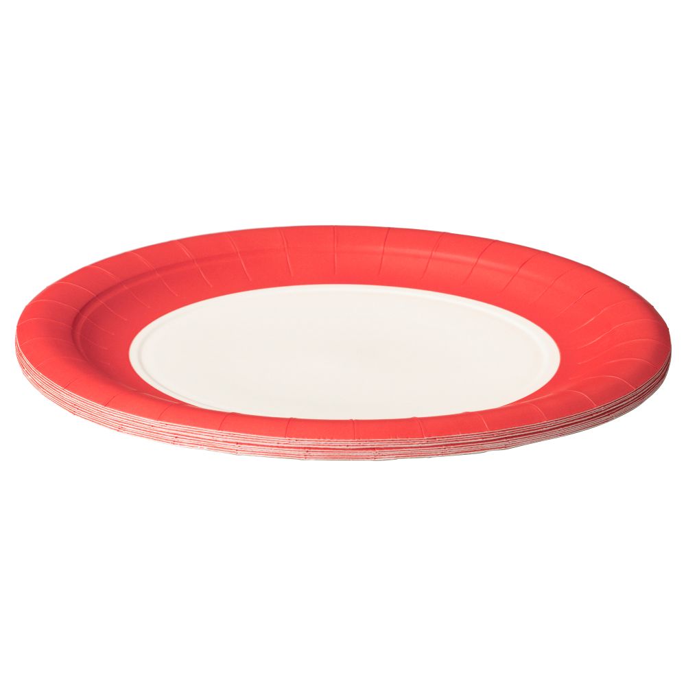 Бумажная десертная тарелка СОММАР 2016, красный, белый (18.5 см) - фото 1