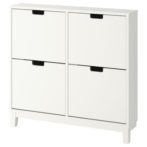 Галошница, 4 отделения, белый 96x17x90 см IKEA STÄLL СТЭЛЛ 303.754.60 - фото 1