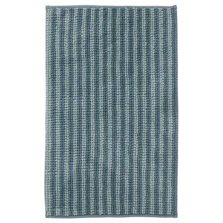 Коврик для ванной, в полоску, синий, 50x80 см IKEA TOFTBO ТОФТБУ 605.265.37