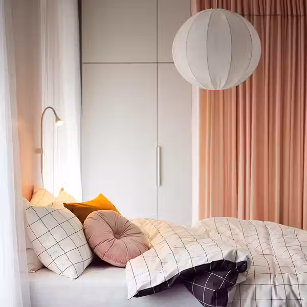 REGNSKUR Абажур для подвесн светильника - круглой формы белый 50 см - схема-чертеж с размерами