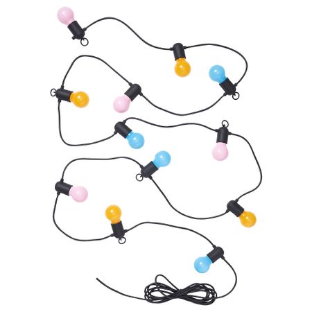 Гирлянда, 12 светодиодов, для сада, разноцветный IKEA SOMMARLÅNKE 205.443.31