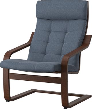 Кресло, коричневый, Gunnared синий IKEA POÄNG ПОЭНГ 695.021.41