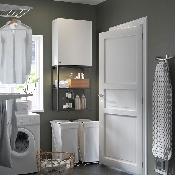 Комбинация для хранения, 60x32x150 см, белый-антрацит IKEA BEGIVENHET БЕГИВЕНХЕТ 693.314.65 - фото 4