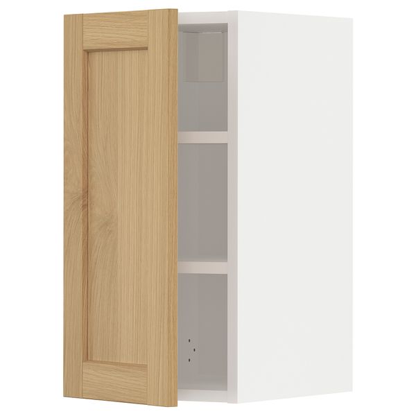 Навесной шкаф с полками, белый, Forsbacka дуб, 30x60 см IKEA METOD МЕТОД 195.093.62 - фото 2