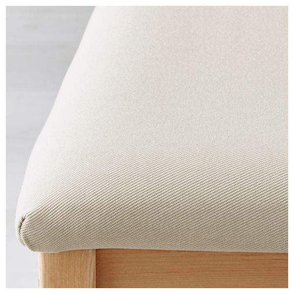 Стол и 4 стула ЛЕРХАМН, светлая морилка антик, Виттарид бежевый (118x74 см) - схема-чертеж с размерами