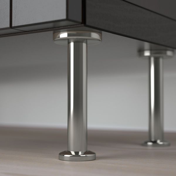 Комбинация для хранения + стеклянная дверц, черно-коричневый/синдвик/сталларп черно-коричневый прозрачное стекло 60x22x202 см - фото 1