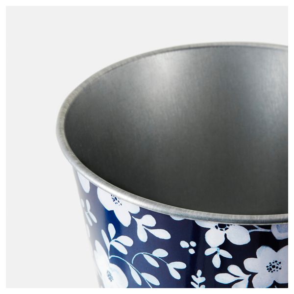 Кашпо МУСКОТНЁТ, синий с рисунком (12 см) - схема-чертеж с размерами