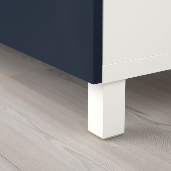 Тумба под ТВ, с дверцами, белый/нотвикен/стуббарп синий 120x42x74 см IKEA BESTÅ БЕСТО 292.990.52 - фото 3