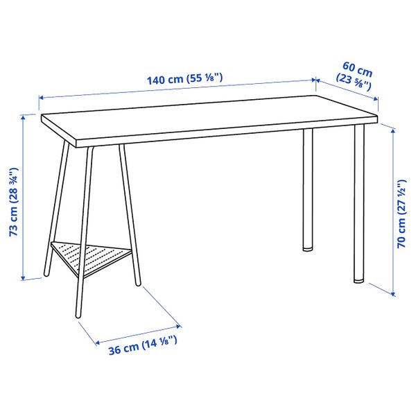 IKEA, дополнительный ракурс - схема-чертеж с размерами
