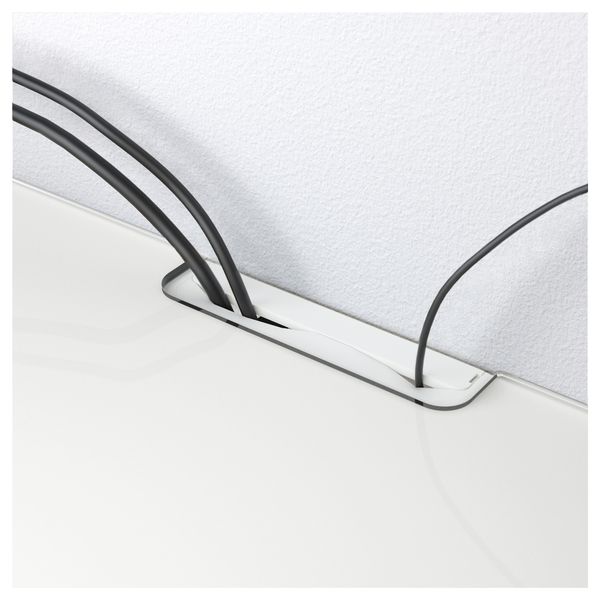 Шкаф для ТВ, комбинированный, стекляные дверцы БЕСТО, белый, Сельсвикен глянцевый/белый матовое стекло (240x40x230 см) - фото 5