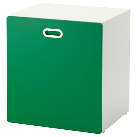 Модуль для игрушек, на колесиках, белый/зеленый 60x50x64 см IKEA STUVA СТУВА / FRITIDS ФРИТИДС 192.796.10