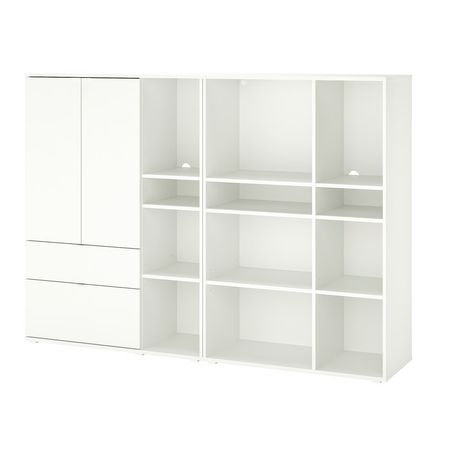 VIHALS Комбинация д/хранения - белый 200x37x140 см