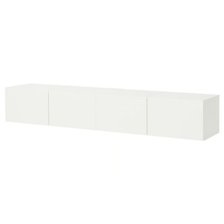 BESTÅ Тумба под ТВ, с дверцами - белый/Lappviken белый 240x42x38 см