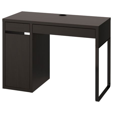 Письменный стол, черно-коричневый 105x50 см IKEA MICKE МИККЕ 203.739.18