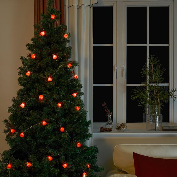 Светодиодная гирлянда, 15 лампочек, с батарейным питанием, шляпа IKEA STRÅLA СТРОЛА 705.627.04 - схема-чертеж с размерами