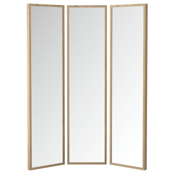 Зеркало СТАВЕ, беленый дуб - схема-чертеж с размерами