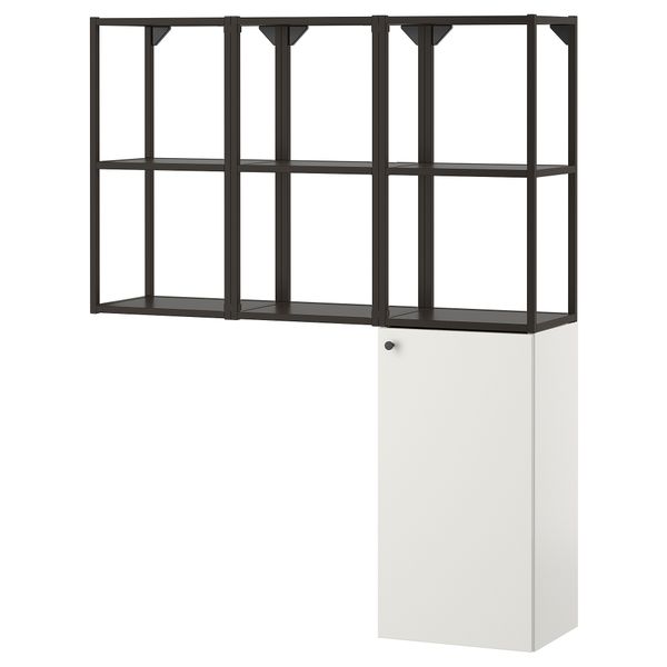 Комбинация для хранения, антрацит, белый, 120x32x150 см IKEA BEGIVENHET БЕГИВЕНХЕТ 193.314.82 - фото 1