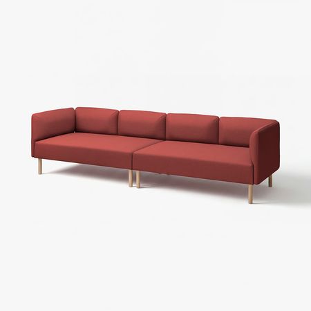 LILLEHEM 4-местный модульный диван - Gunnared/коричнево-красный дерево