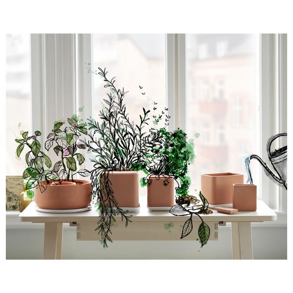 Кашпо с самополивом, 2 предмета АНВЭНДБАР - схема-чертеж с размерами