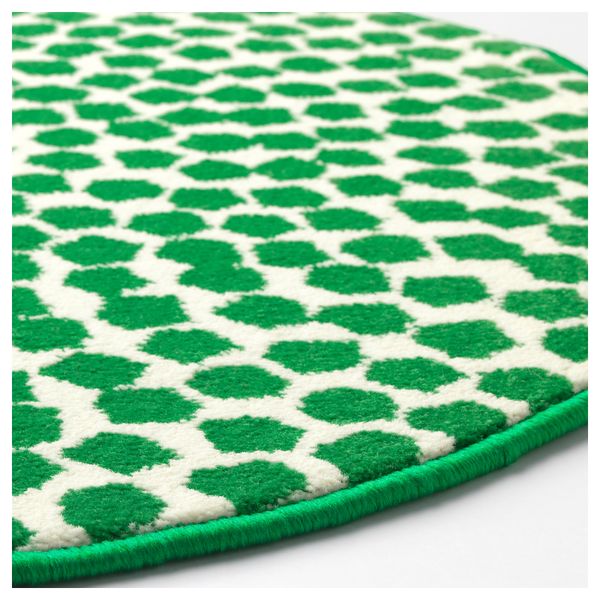 Ковер, короткий ворс ФЛОНГ, белый, зеленый (80 см) - схема-чертеж с размерами
