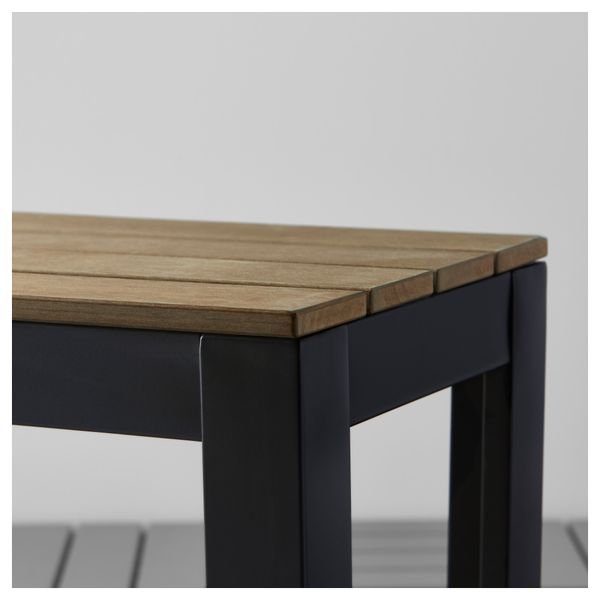 Садовая скамья ФАЛЬСТЕР, черный, коричневый (130 см) - фото 2