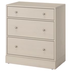 HAVSTA Комод с 3 ящиками - серо-бежевый 81x47x89 см