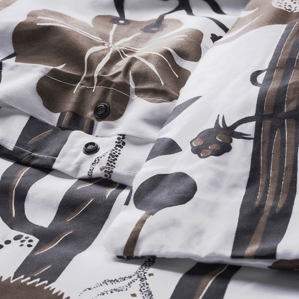 ЛУНДСКАФТИНГ Пододеяльник и 2 наволочки IKEA, 200x200/50x60 см, дополнительный ракурс