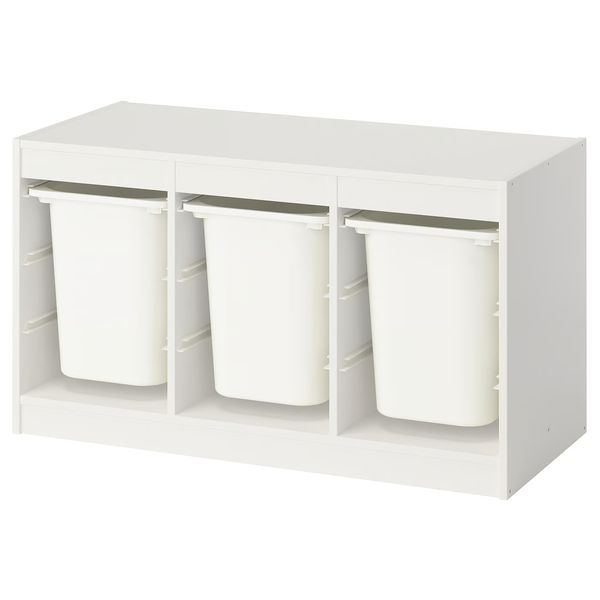 TROFAST Комбинация д/хранения+контейнеры - белый/белый 99x44x56 см - фото 1