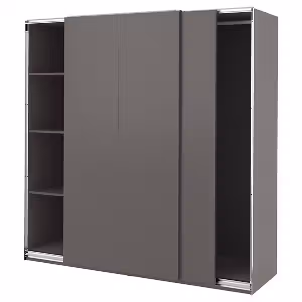 PAX / HASVIK Гардероб - темно-серый/темно-серый 200x66x201 см - фото 1