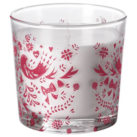 Ароматическая свеча в стакане ВИНТЕР 2016, красный Имбирный пряник, красный (9 см)