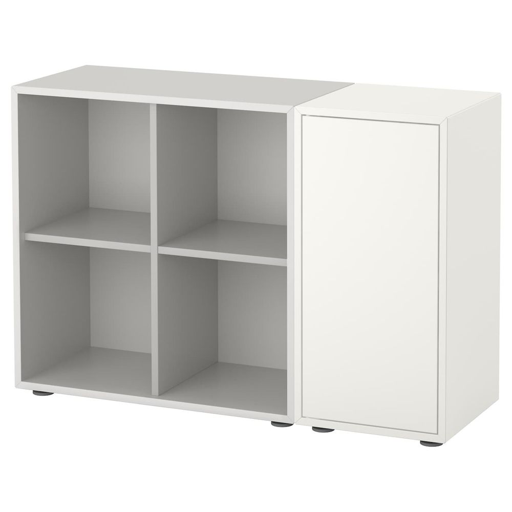 Комбинация шкафов с ножками, белый, светло-серый 105x35x72 см IKEA EKET ЭКЕТ 491.908.81 - фото 1