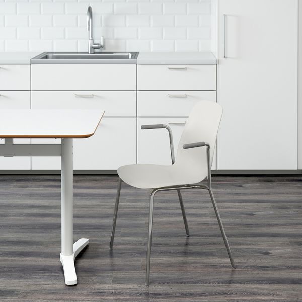 Стул, белый/Дитмар хромированный IKEA LEIFARNE ЛЕЙФ-АРНЕ 192.271.69 - фото 2