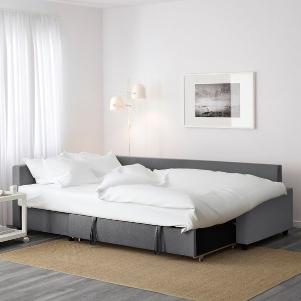 Угловой диван-кровать с отделением для/хран, Шифтебу темно-серый IKEA FRIHETEN ФРИХЕТЭН 604.191.46 - фото 3