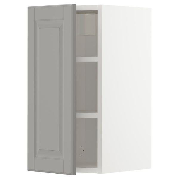 Шкаф навесной с полкой, белый/Будбин серый 30x60 см IKEA METOD МЕТОД 593.000.30 - схема-чертеж с размерами