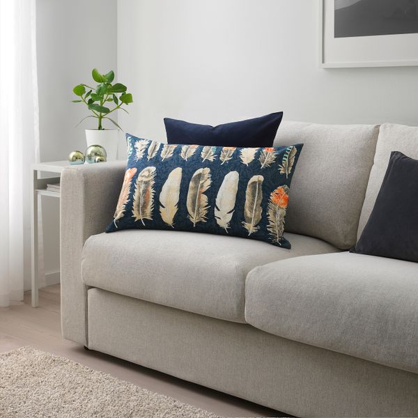 Чехол на подушку, синий/разноцветный 40x65 см IKEA MAYLINN МАЙЛИНН 904.175.13 - фото 4