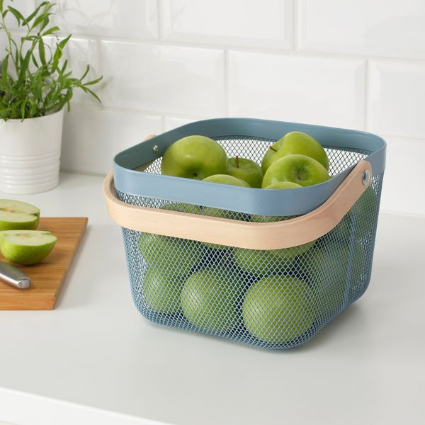 Корзина, синий 25x26x18 см IKEA RISATORP РИСАТОРП 403.514.92 - фото 2