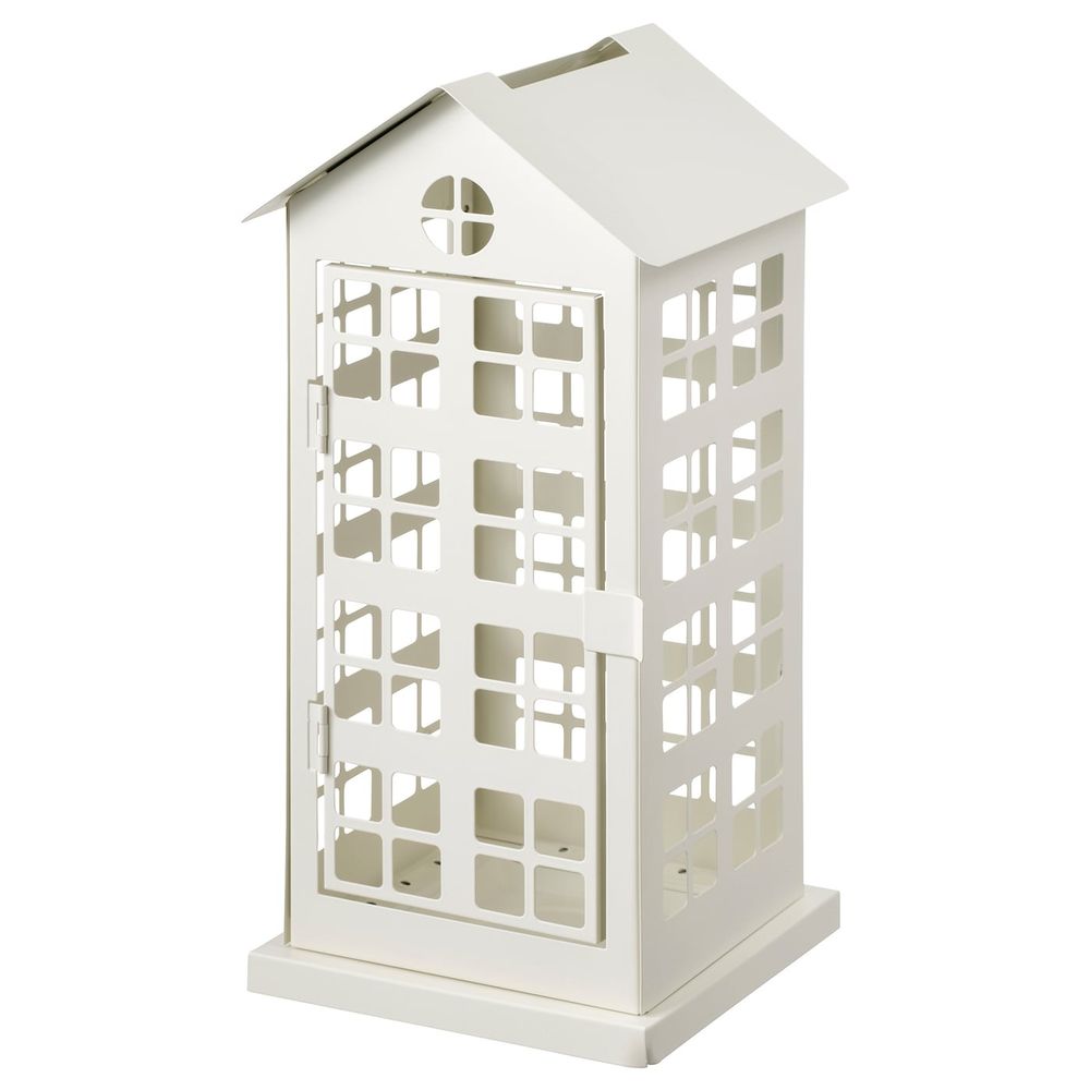 Подсвечник для формовой свечи, домик, белый, 35 см IKEA ВИНТЕРФЕСТ 504.333.41 - фото 1