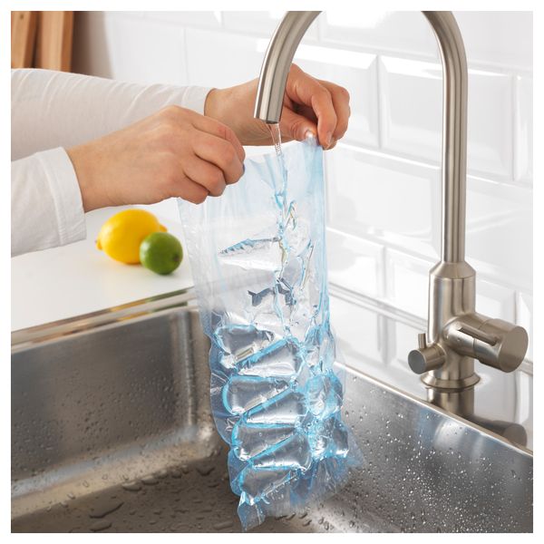 Пакет для кубиков льда ИСИГА, голубой - схема-чертеж с размерами