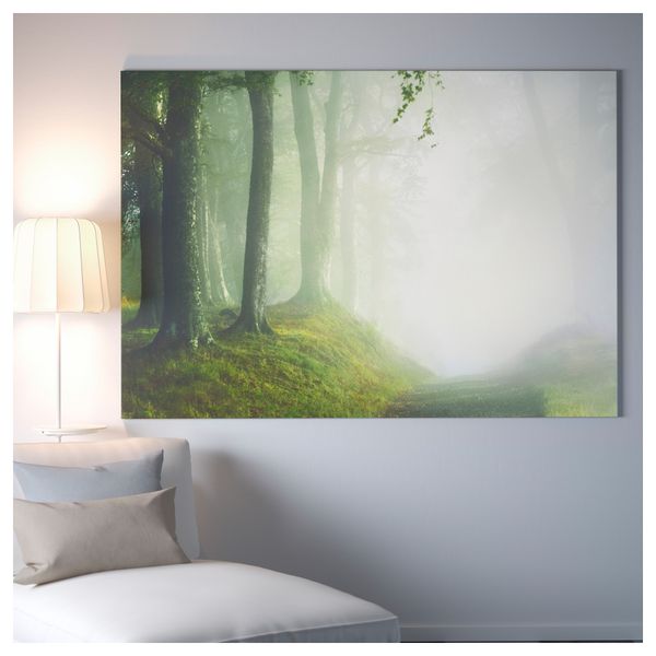 Картина с рамой БЬЁРКСТА, лесная дорога, черный (200x140 см) - фото 3