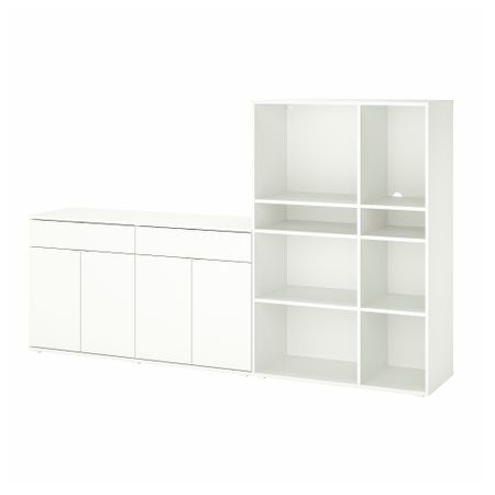 Комбинация для хранения, белый, 235x37x140 см IKEA VIHALS 094.406.17