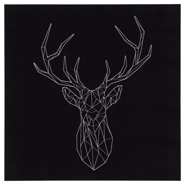 Картина ПЬЕТТЕРИД, Серебряный олень (56x56 см) - фото 1