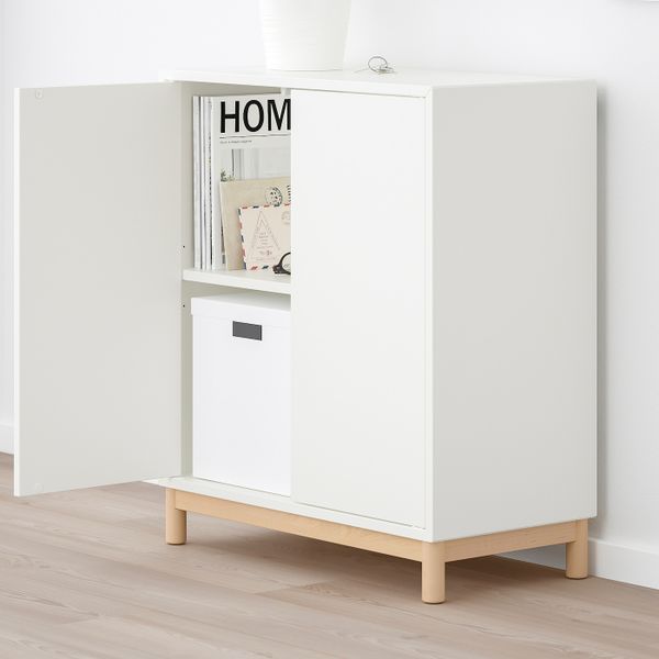 Комбинация шкафов с ножками, белый 70x35x80 см IKEA ЭКЕТ 092.864.75 - фото 3